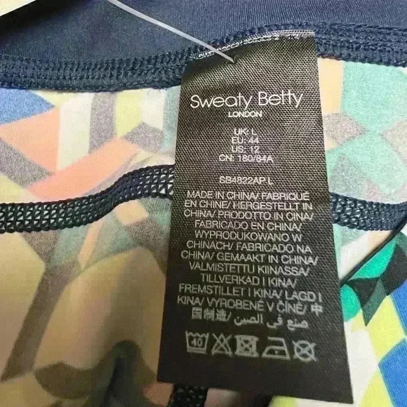 𝅺sweaty Betty Power High Waist Pocket Bike Shorts Size 12 - Picture 12 of 12